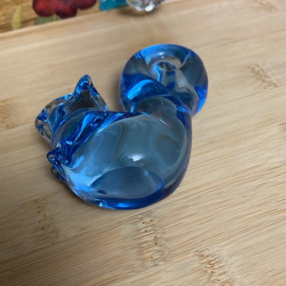 Blue Art Glass Squirrel Paperweight - Picture 6 of 7